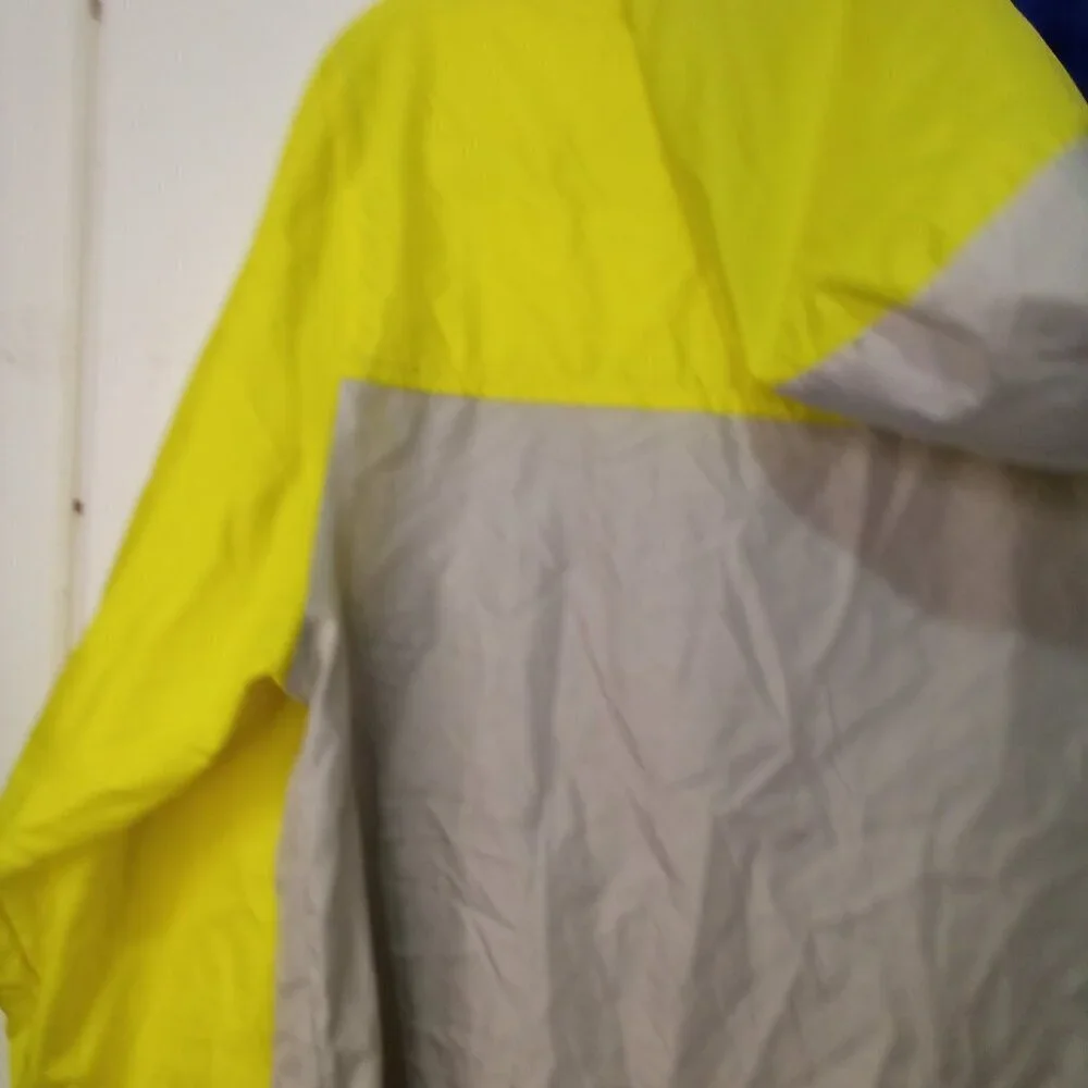 Old Navy Windbreaker Kids L Jacket In A Pocket Lightweight Yellow Gray